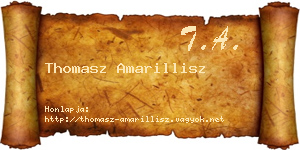 Thomasz Amarillisz névjegykártya